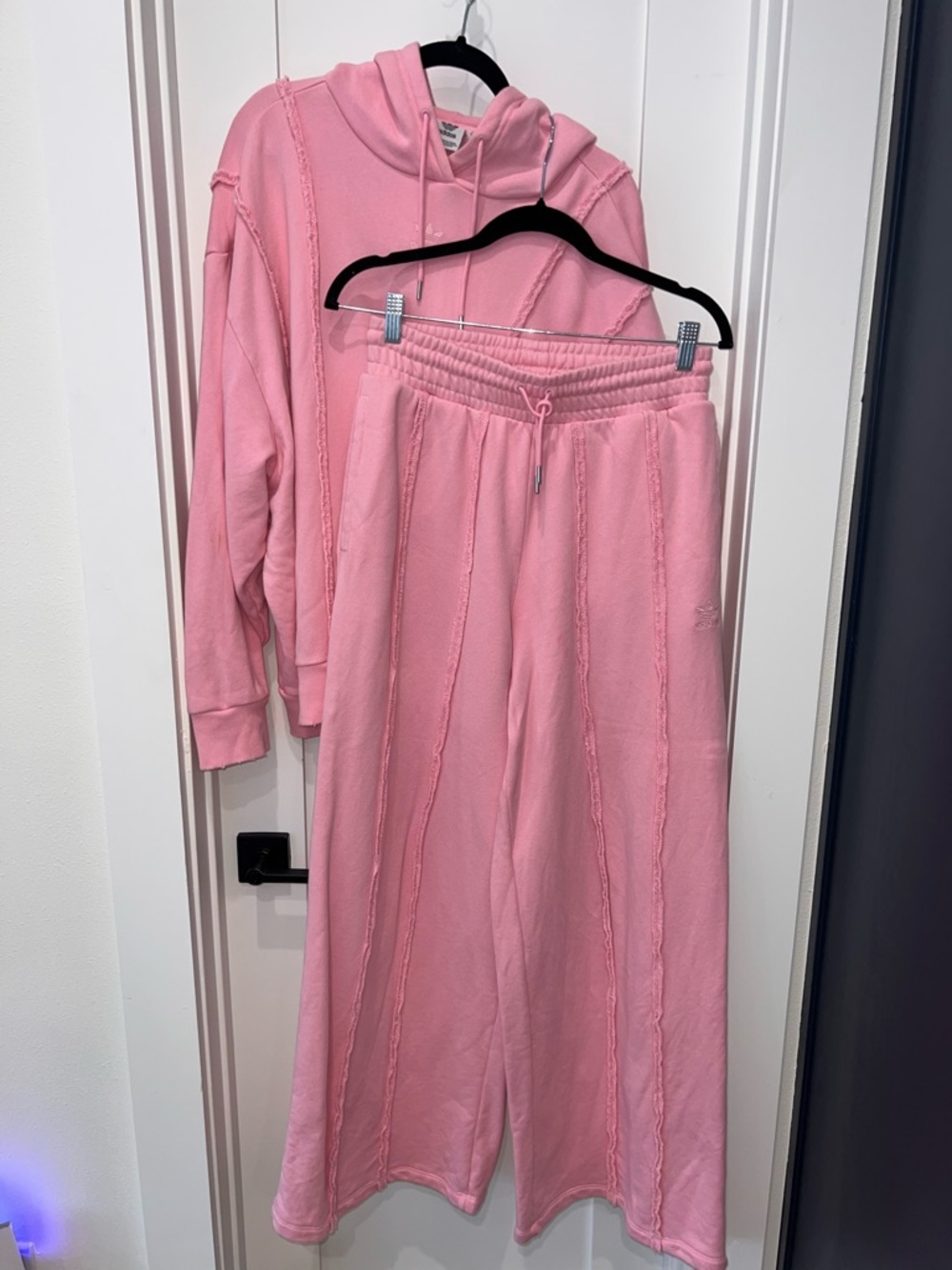 adidas Pink JumpSuit Wide-Leg Drawstring